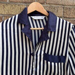 Navy & White Striped PJ Dress